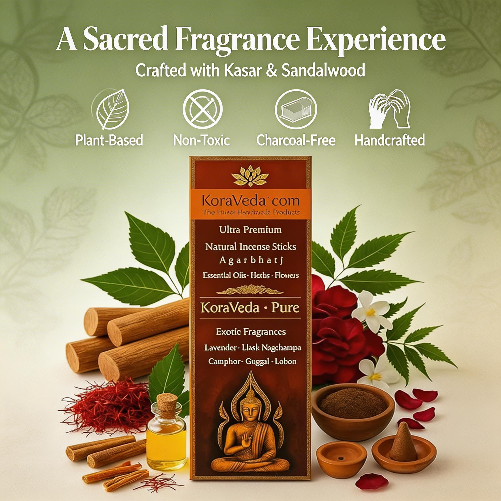 Kesar Chandan Ayurvedic Incense Sticks – Natural & Charcoal-Free