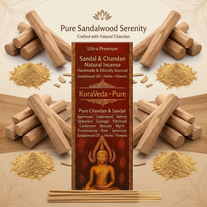 Sandal Chandan Ayurvedic Incense Sticks – Natural & Charcoal-Free