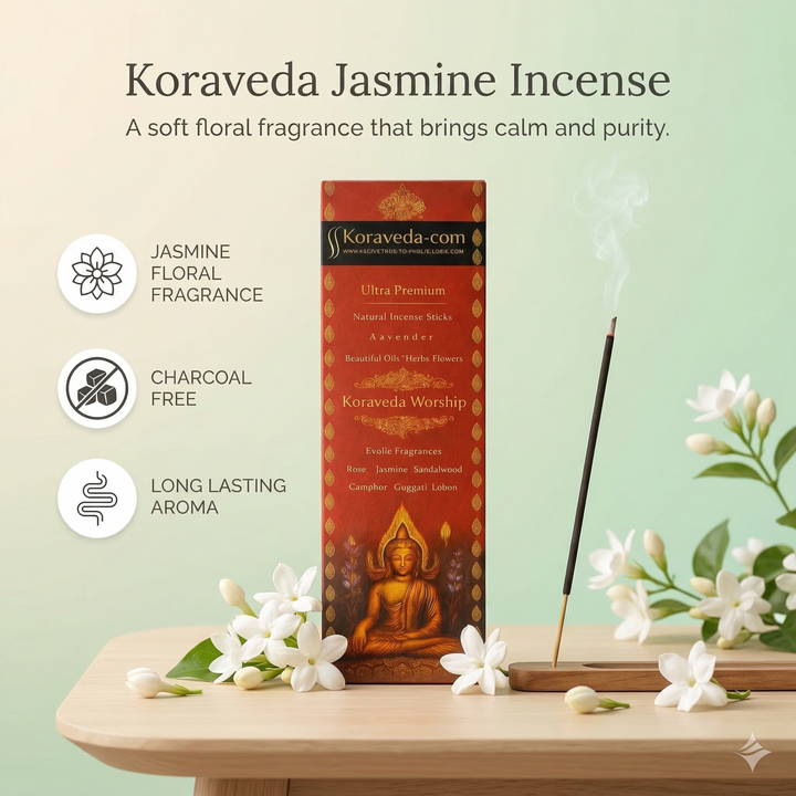 Jasmine Ayurvedic Incense Sticks – Natural & Charcoal-Free
