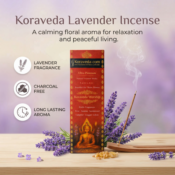 Lavender Ayurvedic Incense Sticks – Natural & Charcoal-Free