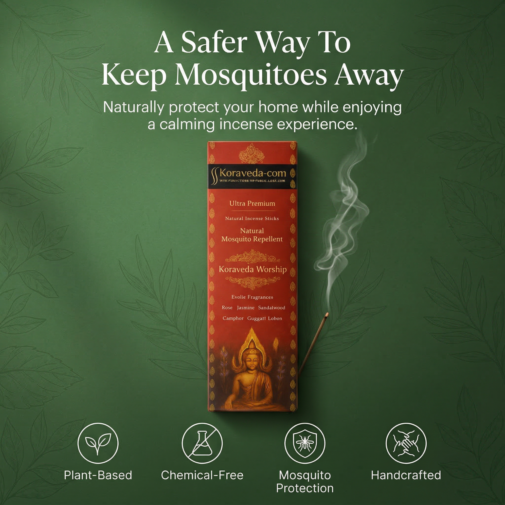Koraveda Worship Natural Mosquito Repellent Incense
