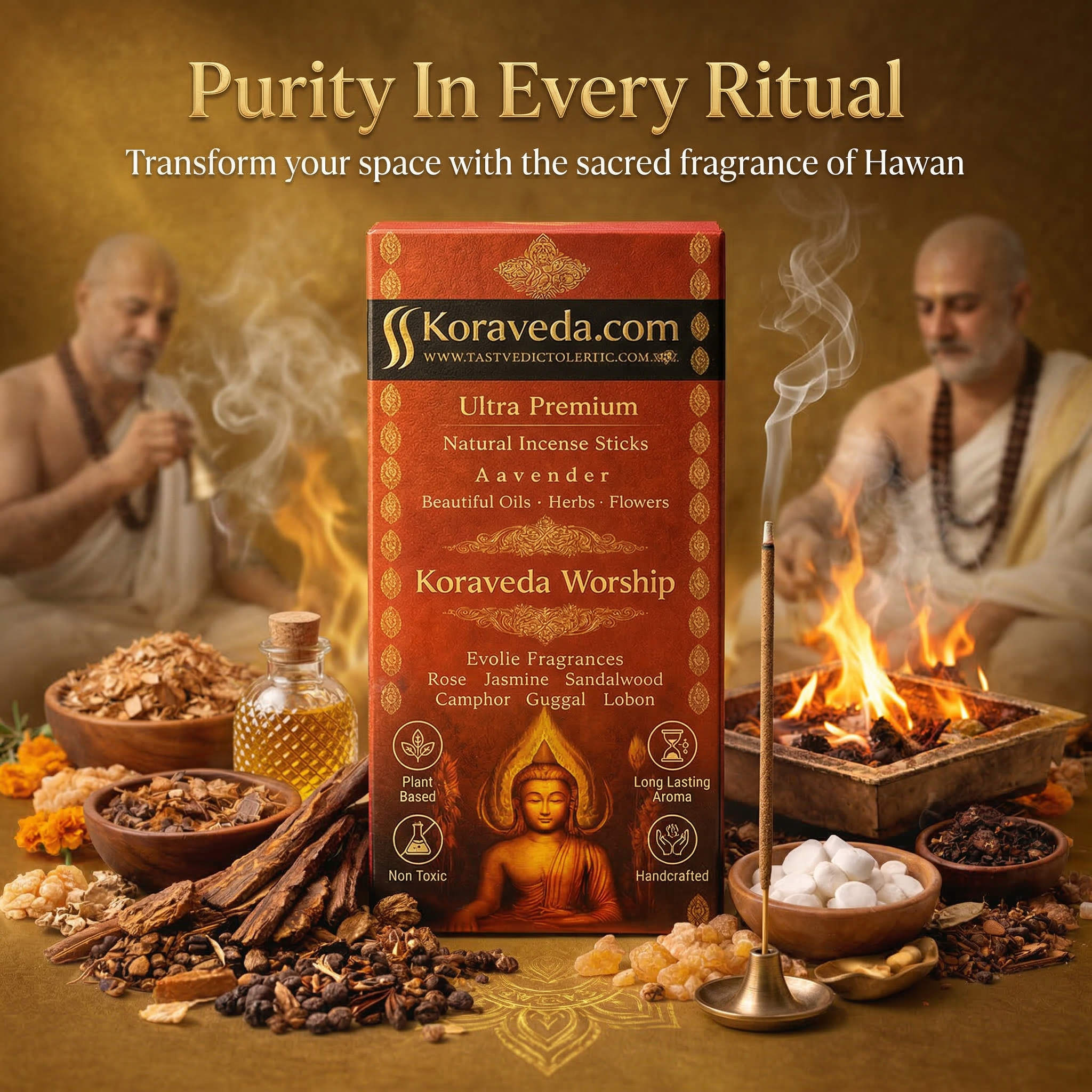 Koraveda Worship Hawan Incense Sticks